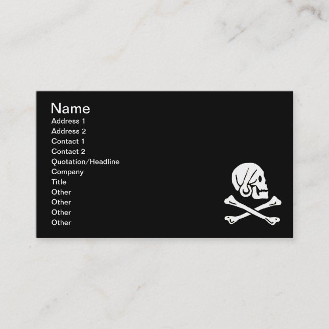 pirate-henry-every business card (Front)