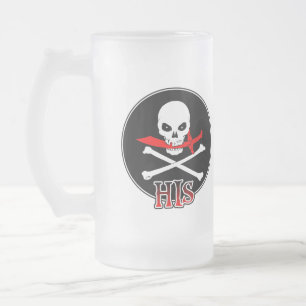 Pirate His Frosted Glass Beer Mug