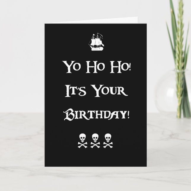 Pirate Humour Birthday Card (Front)
