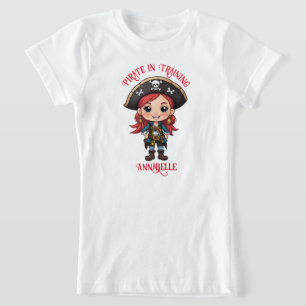 Pirate in Training Girl Personalise T-Shirt