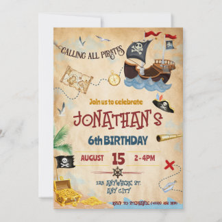 Pirate invitation Instant Download