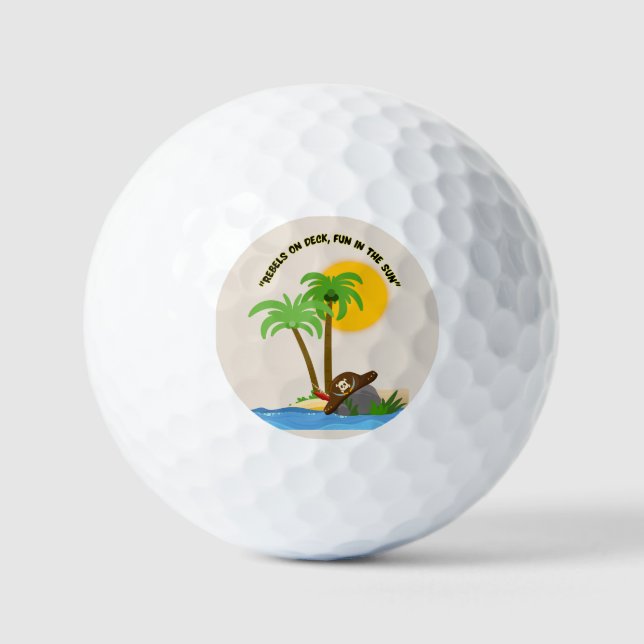 pirate island  beach golf balls (Front)