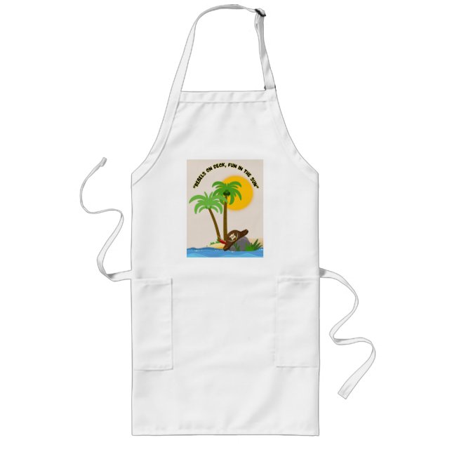pirate island  beach long apron (Front)