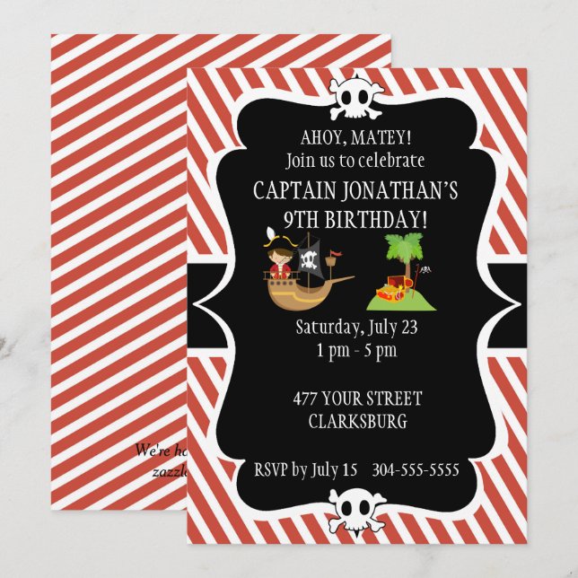 Pirate Island Invitation (Front/Back)