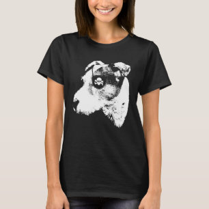Pirate JACK RUSSELL TERRIER Shirt With Eye Patch S