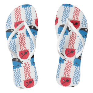 Pirate Jellyfish, Jellyfish Pattern, Sea Animals Flip Flops