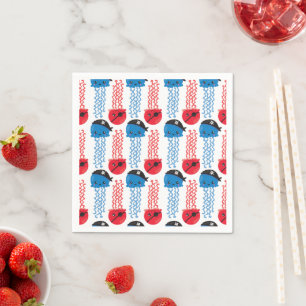 Pirate Jellyfish, Jellyfish Pattern, Sea Animals Napkin
