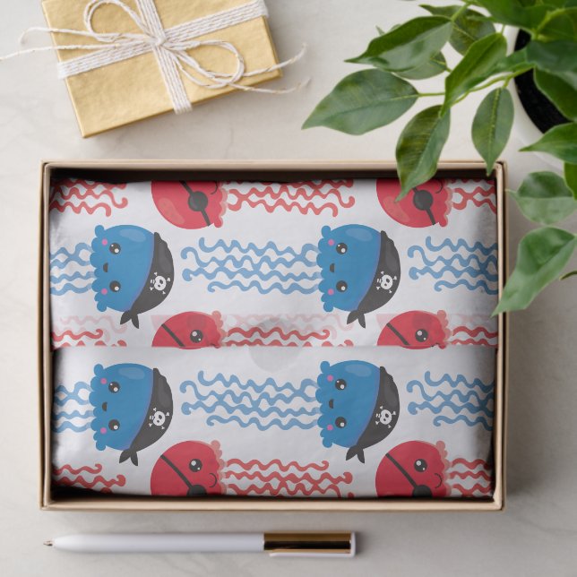 Pirate Jellyfish, Jellyfish Pattern, Sea Animals Tissue Paper (Gift)