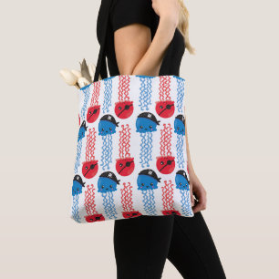 Pirate Jellyfish, Jellyfish Pattern, Sea Animals Tote Bag
