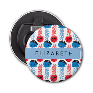 Pirate Jellyfish, Jellyfish Pattern, Your Name Bottle Opener