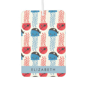 Pirate Jellyfish, Jellyfish Pattern, Your Name Car Air Freshener