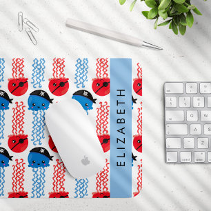 Pirate Jellyfish, Jellyfish Pattern, Your Name Mouse Mat