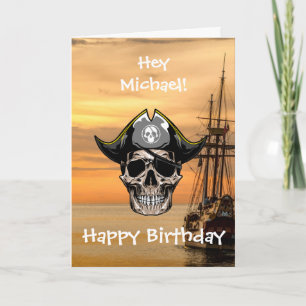 Pirate Jolly Roger Captain Card