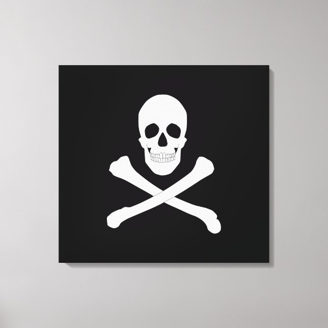 Pirate (Jolly Roger) Flag Canvas Print (Front)