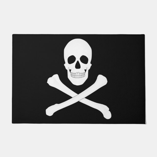 Pirate (Jolly Roger) Flag Doormat (Front)
