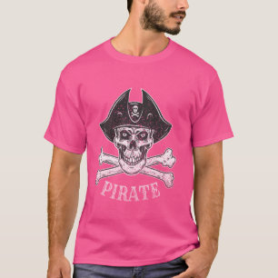 Pirate Jolly Roger Flag Men Women Skull Crossbones T-Shirt