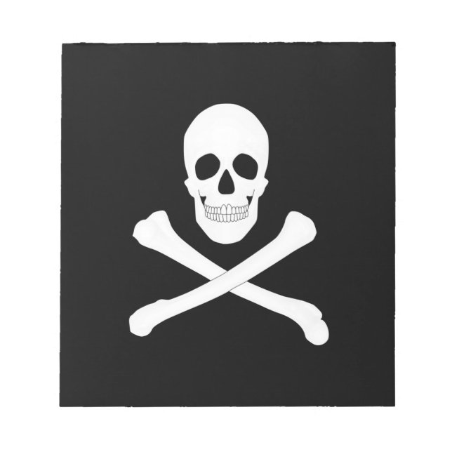Pirate (Jolly Roger) Flag Notepad (Front)