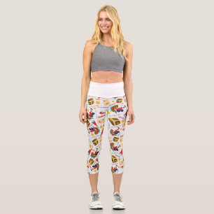 Pirate jolly roger treasure capri leggings