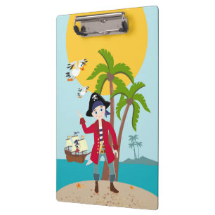 Pirate kid birthday party clipboard