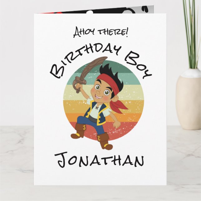Pirate kids Birthday Card (Front)