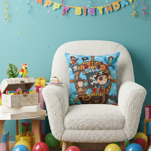 Pirate Kids Birthday  Party Gift Cushion