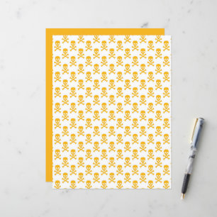 Pirate Kids Crossbones Scrapbook Yellow Craft