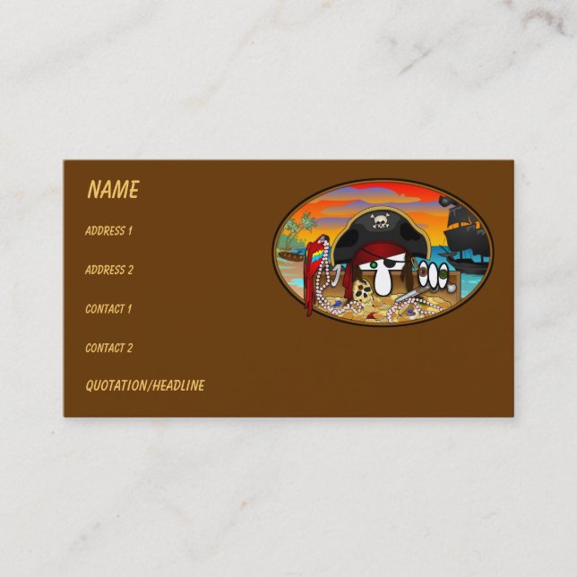 Pirate Kilroy Business Cards (Front)