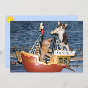 Pirate Kittens Greeting Card