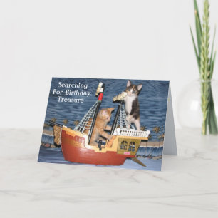 Pirate Kittens Personalised Birthday Card