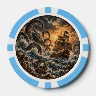 Pirate Kraken Sea Monster Poker Chip