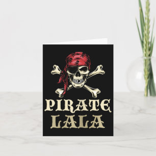 Pirate Lala Skull Matching Grandma Halloween Costu Card