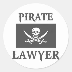 Pirate Lawyer Classic Round Sticker
