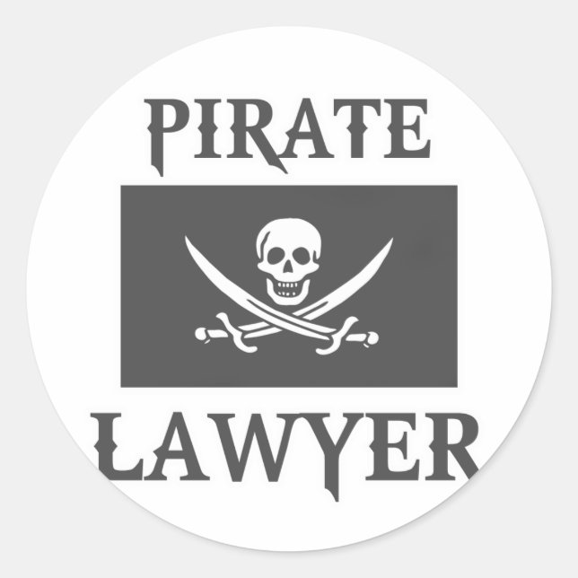 Pirate Lawyer Classic Round Sticker (Front)
