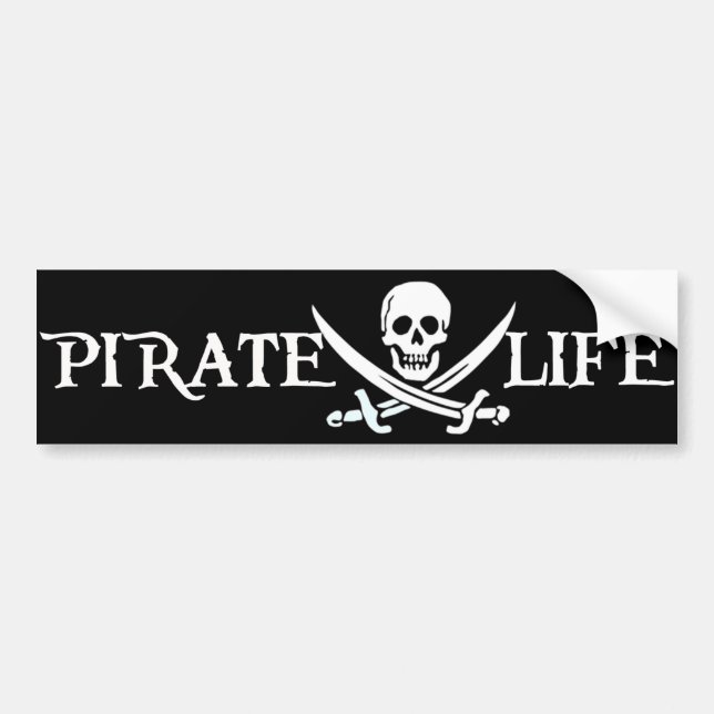 Pirate Life Caribbean Pirates Bumper Sticker (Front)