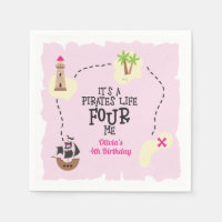 Pirate life FOUR me Pink Birthday