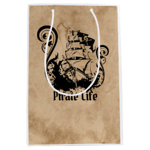 pirate life  medium gift bag