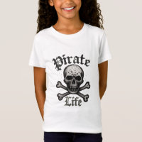 Pirate Life Skull & Crossbones Grunge Design