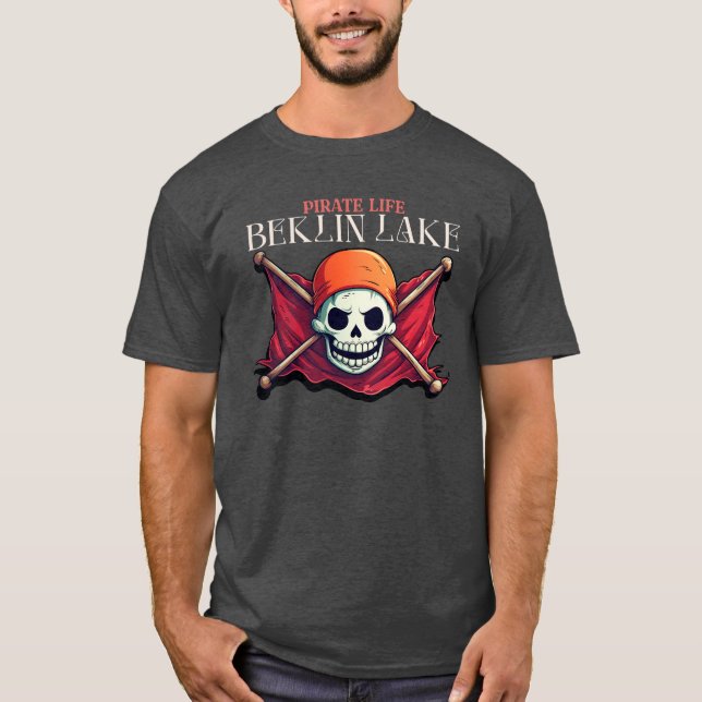 Pirate Life, Skull & Flag T-Shirt (Front)
