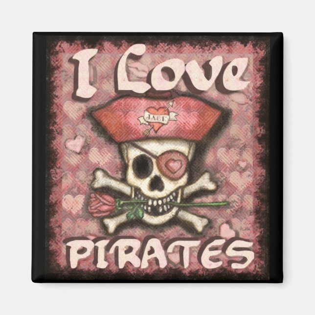 Pirate Lover's Valentine Magnet (Front)