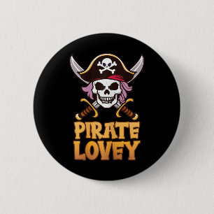 Pirate Lovey Funny Captain Matching Halloween Cost 6 Cm Round Badge
