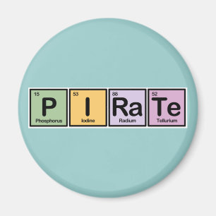 Pirate made of Elements Magnet