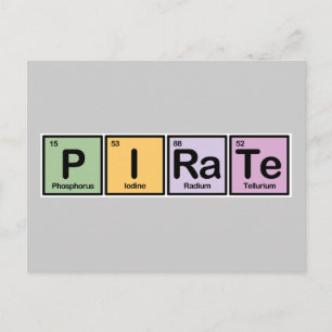 Pirate made of Elements Postcard