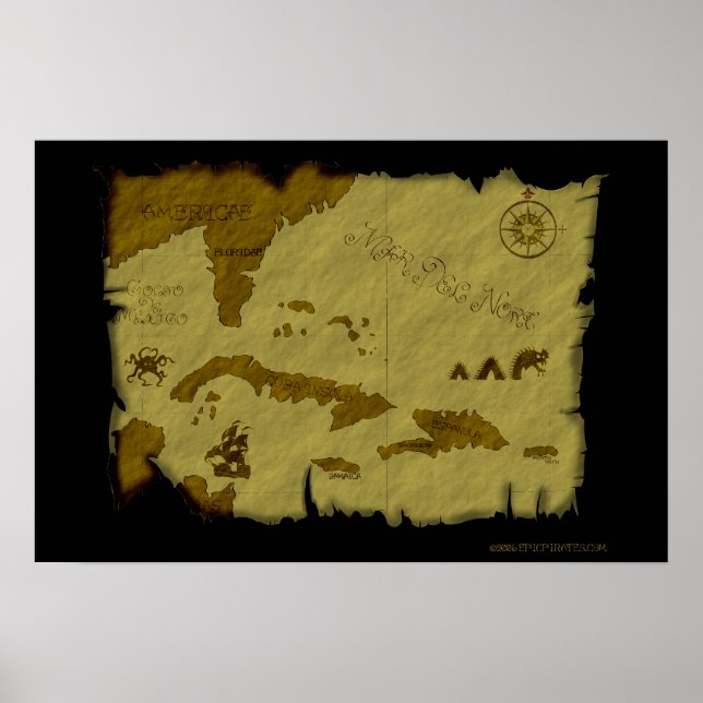 Pirate Map #1 Poster (Front)