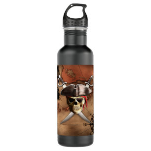 Pirate Map 710 Ml Water Bottle