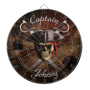 Pirate Map Custom Dartboard
