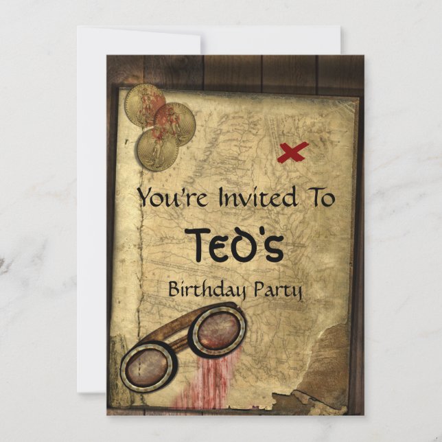 Pirate Map Invitation (Front)