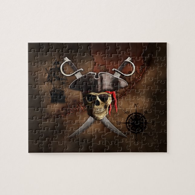 Pirate Map Jigsaw Puzzle (Horizontal)