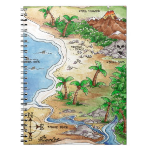 Pirate Map Notebook