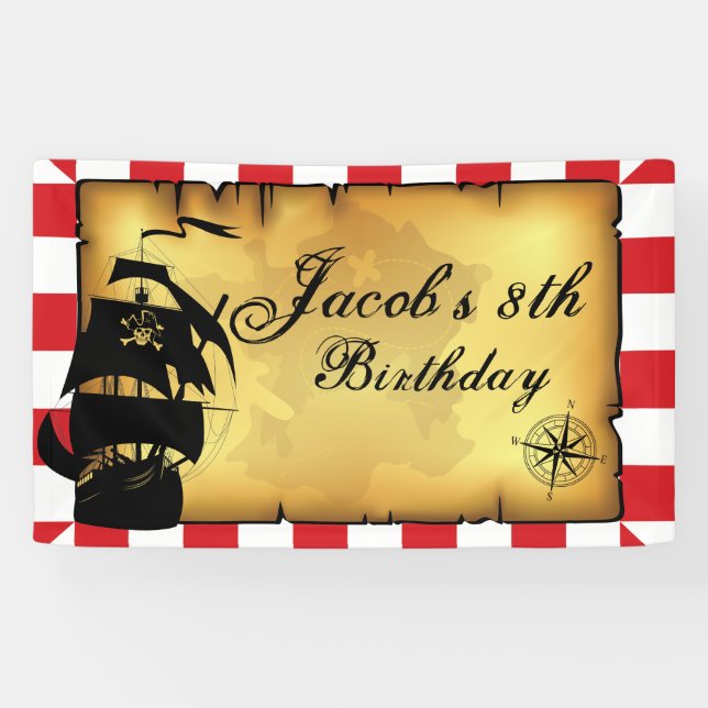 Pirate Map, Party Banner (Horizontal)