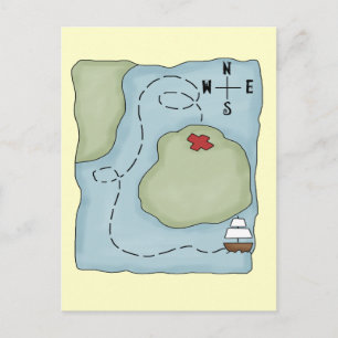 Pirate Map Postcard